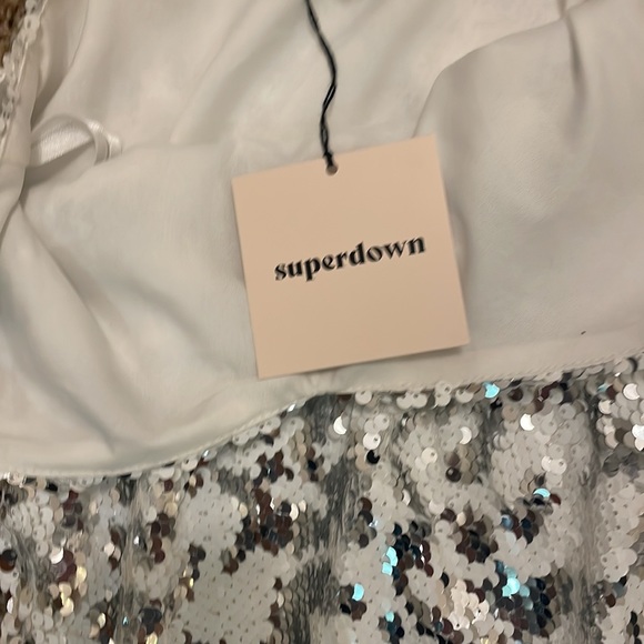 superdown white and sliver cheetah dress - Picture 4 of 4
